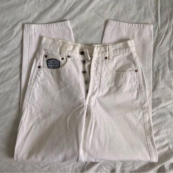 vintage manager mocassino white mom jeans - Picture 1 of 6